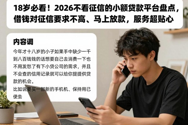 18岁必看!2026不看征信的小额贷款平台盘点,借钱对征信要求不高、马上放款,服务超贴心