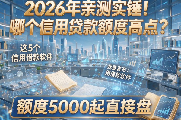 2026年亲测实锤！哪个信用贷款额度高点？这5个信用借款软件额度5000起直接盘