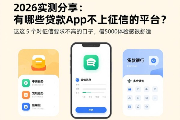 2026实测分享：有哪些贷款app不上征信的平台？这5个对征信要求不高的口子，借5000体验感很舒适