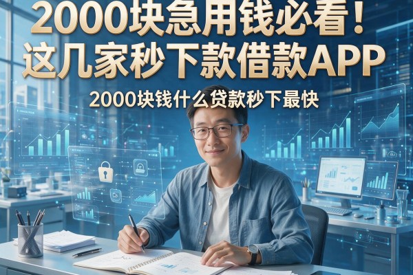 2000块急用钱必看!这几家秒下款借款APP,2000块钱什么贷款秒下最快?
