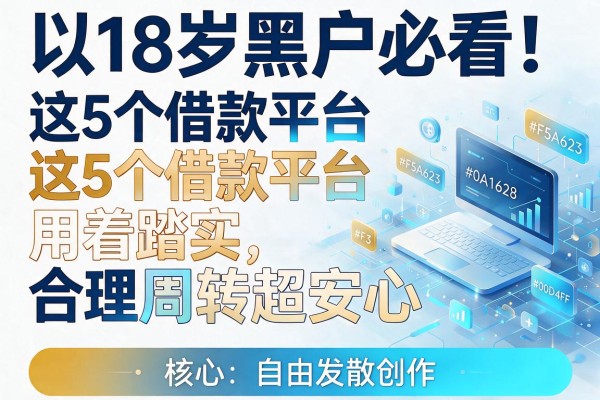 18岁黑户必看！这5个借款平台用着踏实，合理周转超安心