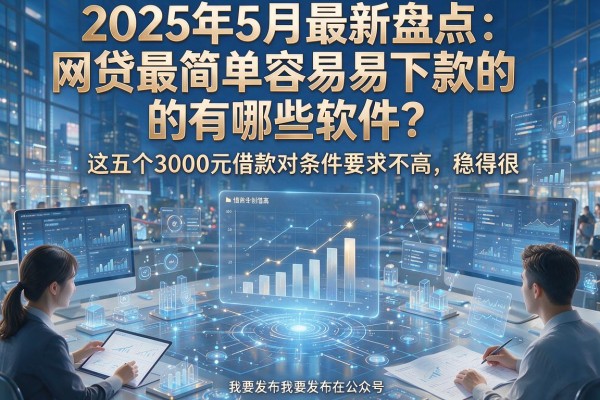 2025年5月最新盘点：网贷最简单容易下款的有哪些软件？这五个3000元借款对条件要求不高，稳得很！