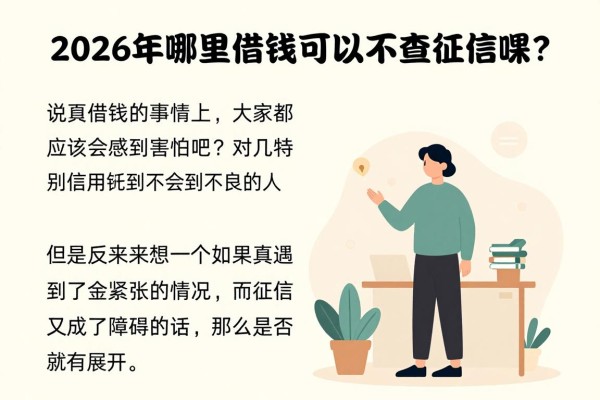 2026年哪里借钱可以不查征信呢？这几家无视征信的贷款口子下款超顺畅