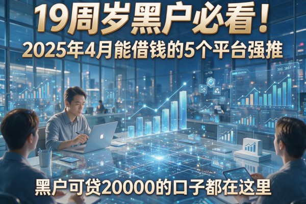 19周岁黑户必看!2025年4月能借钱的5个平台强推,黑户可贷20000的口子都在这里
