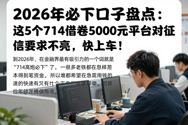 2026年必下口子盘点：这5个714借款5000元平台对征信要求不高，快上车！