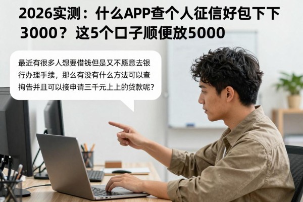 2026实测：什么APP查个人征信好包下3000？这5个口子顺便能放5000