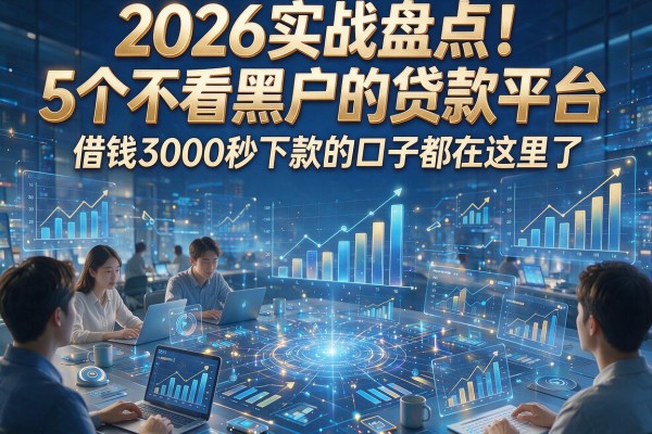 2026实战盘点！5个不看黑户的贷款平台，借钱3000秒下款的口子都在这里了