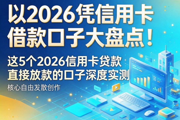 2026凭信用卡借款口子大盘点!这5个2026信用卡贷款直接放款的口子深度实测