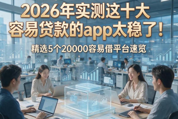 2026年实测这十大容易贷款的app太稳了！精选5个20000容易借平台速览