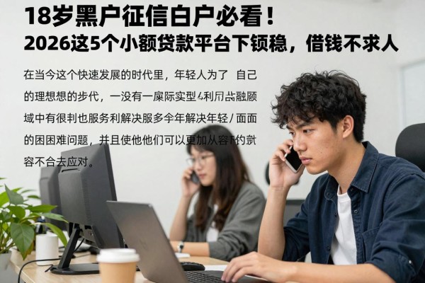 18岁黑户征信白户必看！2026这5个小额贷款平台下款稳，借钱不求人