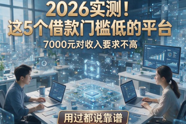 2026实测！这5个借款门槛低的平台，7000元对收入要求不高，用过都说靠谱