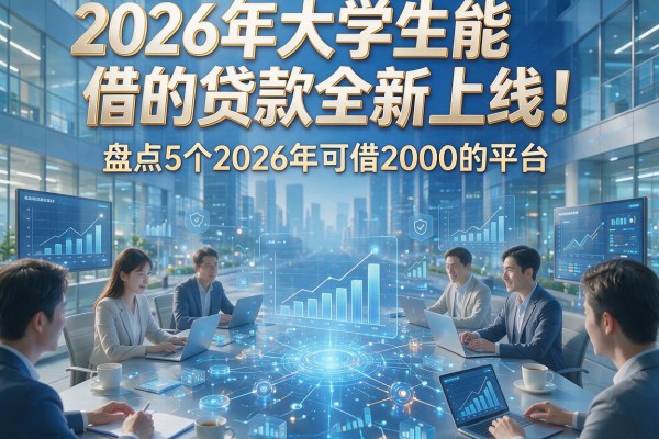 2026年大学生能借的贷款全新上线!盘点5个2026年可借2000的平台