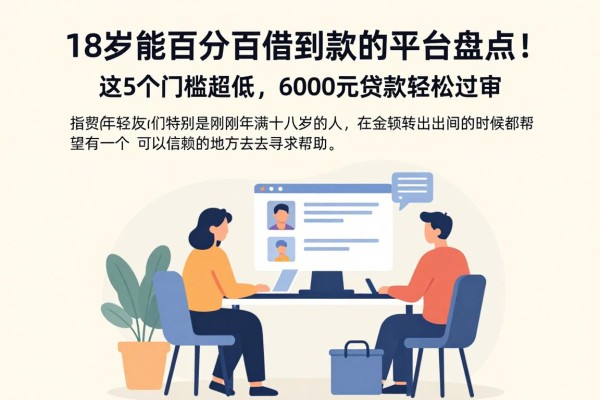 18岁能百分百借到款的平台盘点!这5个门槛超低,6000元贷款轻松过审