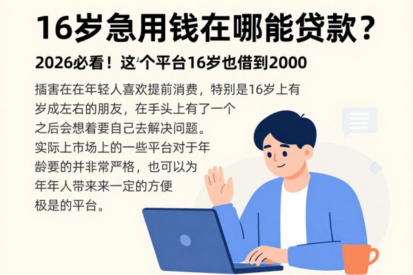 16岁急用钱在哪能贷款?2026必看!这5个平台16岁也能借到2000
