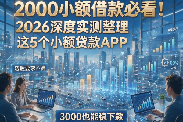 2000小额借款必看！2026深度实测整理这5个小额贷款APP，资质要求不高，3000也能稳下款！