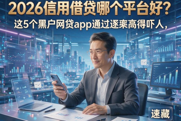 2026信用借贷哪个平台好?这5个黑户网贷app通过率高得吓人,速藏!