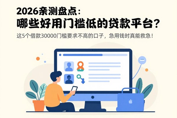2026亲测盘点：哪些好用门槛低的贷款平台？这5个借款30000门槛要求不高的口子，急用钱时真能救急！
