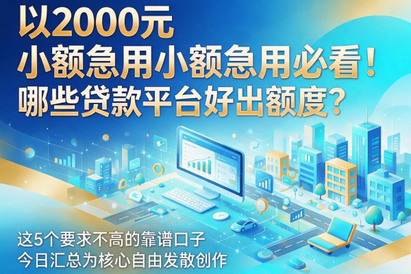 2000元小额急用必看!哪些贷款平台好出额度?这5个要求不高的靠谱口子今日汇总