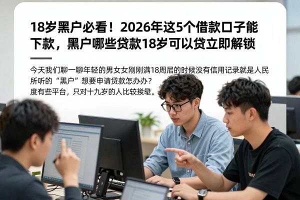 18岁黑户必看!2026年这5个借款口子能下款,黑户哪些贷款18岁可以贷立即解锁