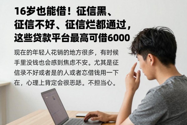 16岁也能借！征信黑、征信不好、征信烂都通过，这些贷款平台最高可借6000