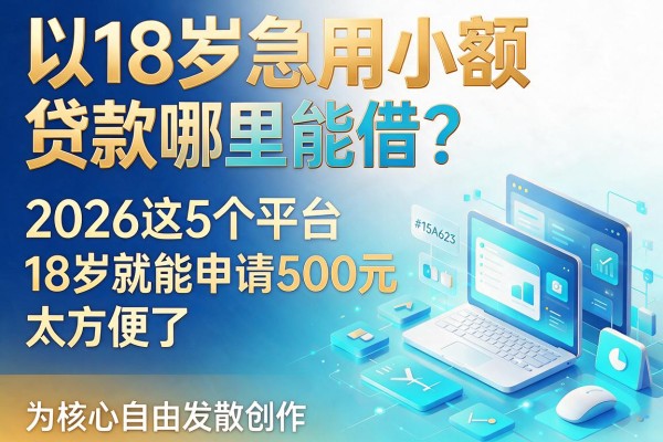 18岁急用小额贷款哪里能借？2026这5个平台18岁就能申请500元，太方便了