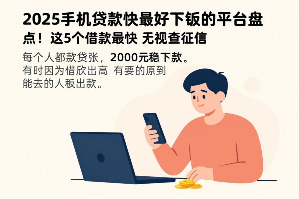 2025手机贷款最快最好下款的平台盘点!这5个借款最快无视查征信,2000元稳下款