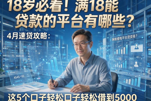 18岁必看！满18能贷款的平台有哪些？4月速贷攻略：这5个口子轻松借到5000