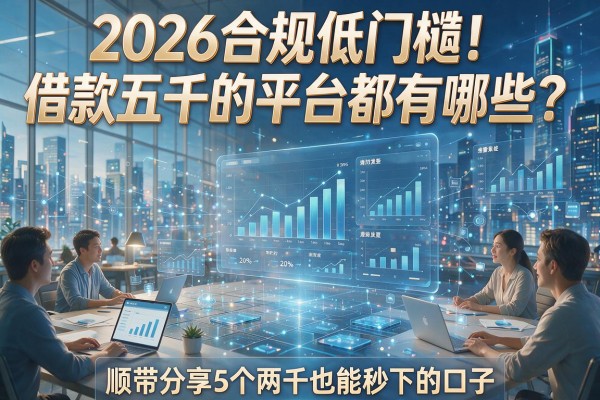 2026合规低门槛！借款五千的平台都有哪些？顺带分享5个两千也能秒下的口子