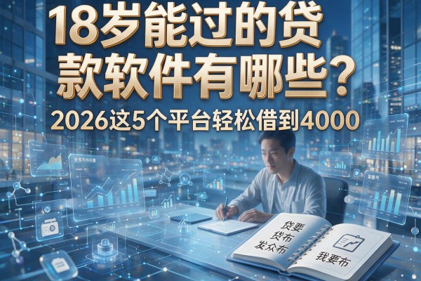 18岁能过的贷款软件有哪些？2026这5个平台轻松借到4000