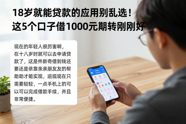18岁就能贷款的应用别乱选！这5个口子借1000元周转刚刚好