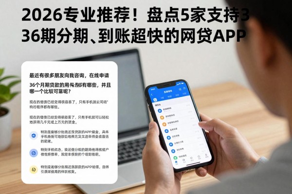 2026专业推荐！盘点5家支持36期分期、到账超快的正规网贷APP