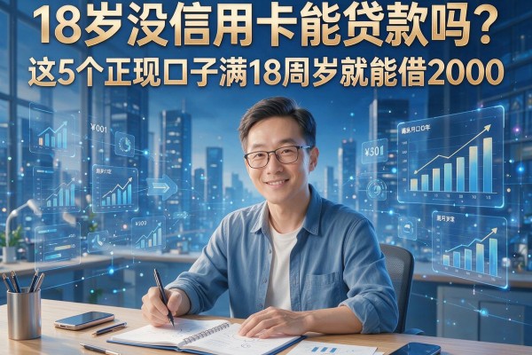 18岁没信用卡能贷款吗？这5个正规口子满18周岁就能借2000！