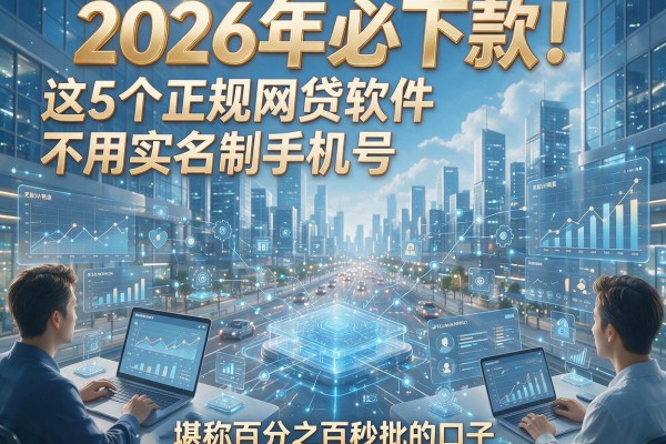 2026年必下款!这5个正规网贷软件不用实名制手机号,堪称百分之百秒批的口子
