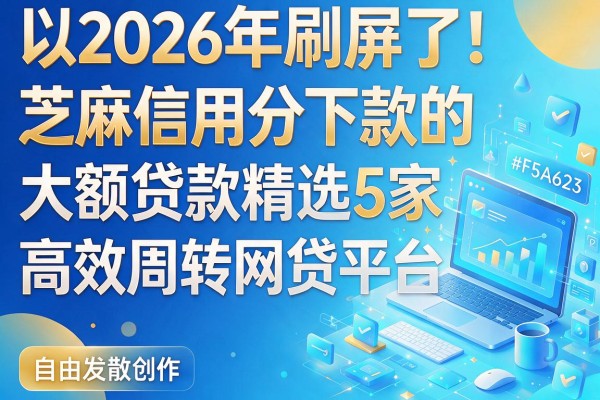 2026年刷屏了！芝麻信用分下款的大额贷款精选5家高效周转网贷平台