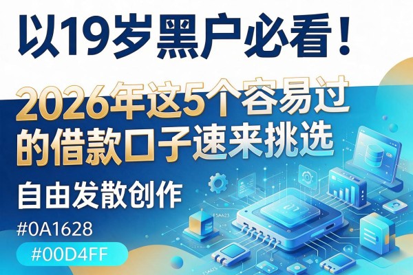 19岁黑户必看！2026年这5个容易过的借款口子速来挑选