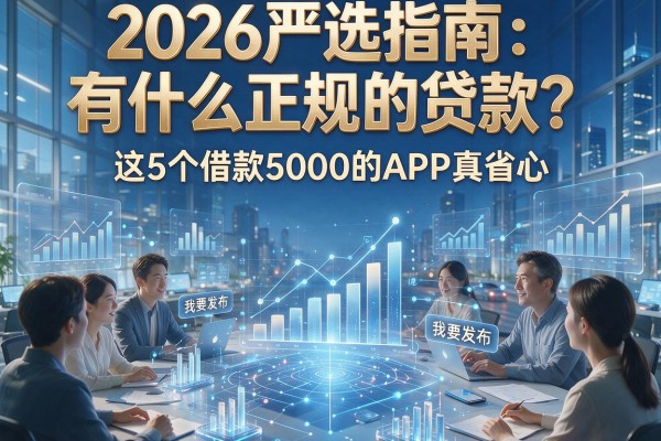 2026严选指南：有什么正规的贷款？这5个借款5000的APP真省心