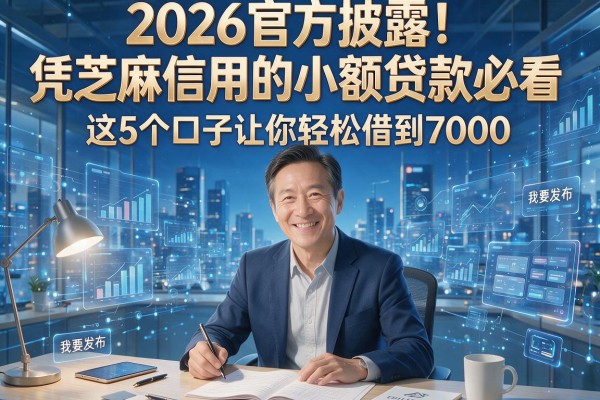 2026官方披露!凭芝麻信用的小额贷款必看,这5个口子让你轻松借到7000