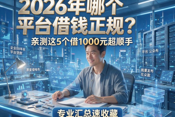 2026年哪个平台借钱正规?亲测这5个借1000元超顺手,专业汇总速收藏