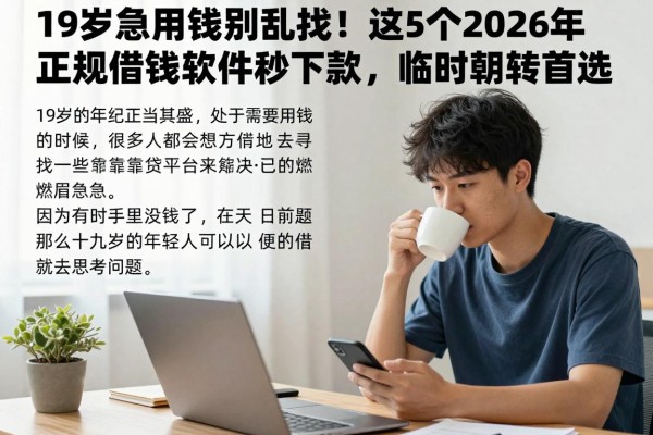 19岁急用钱别乱找！这5个2026年正规借钱软件秒下款，临时周转首选