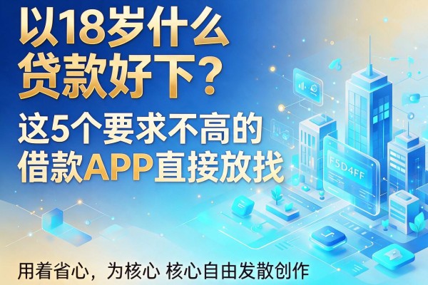 18岁什么贷款好下?这5个要求不高的借款APP直接放款,用着省心