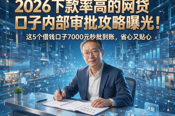 2026下款率高的网贷口子内部审批攻略曝光！这5个借钱口子7000元秒批到账，省心又贴心