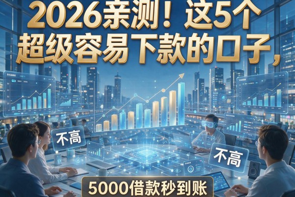 2026亲测！这5个超级容易下款的口子，要求不高，5000借款秒到账！