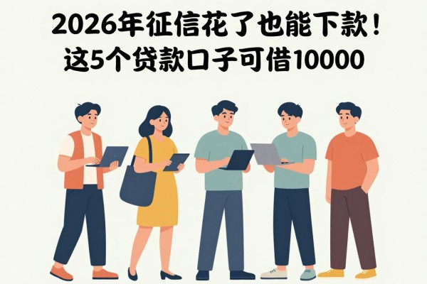 2026年征信花了也能下款！这5个贷款口子可借10000，速看
