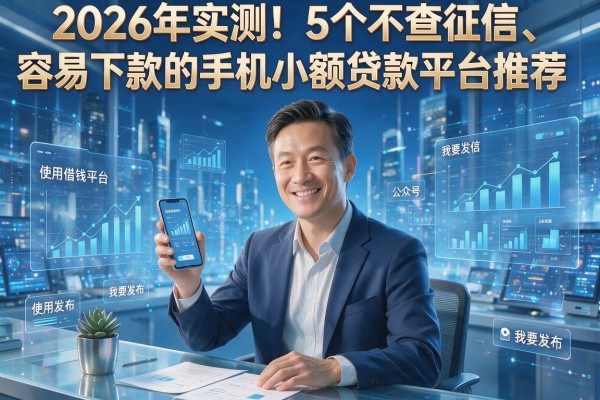 2026年实测！5个不查征信、容易下款的手机小额贷款平台推荐