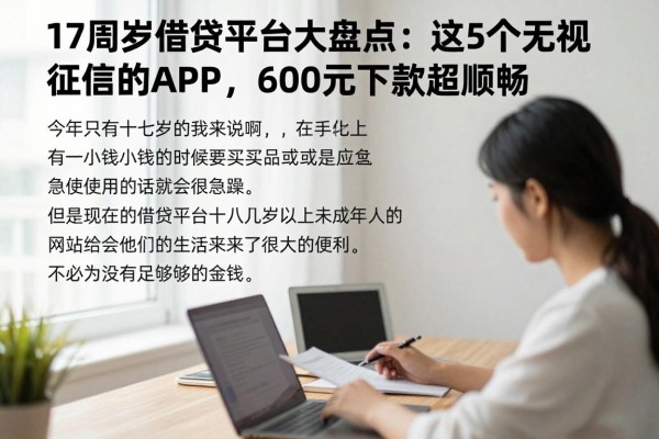 17周岁借贷平台大盘点:这5个无视征信的APP,6000元下款超顺畅