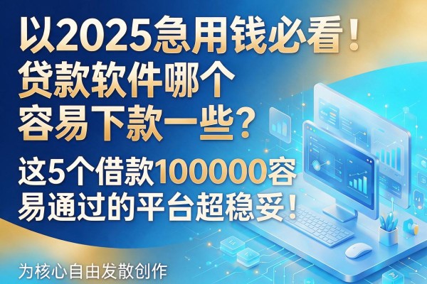 2025急用钱必看!贷款软件哪个容易下款一些?这5个借款10000容易通过的平台超稳妥!