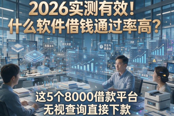 2026实测有效!什么软件借钱通过率高?这5个8000借款平台无视查询直接下款