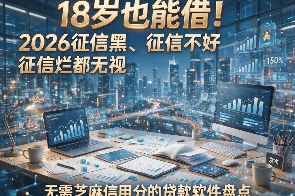 18岁也能借!2026征信黑、征信不好、征信烂都无视,无需芝麻信用分的贷款软件盘点