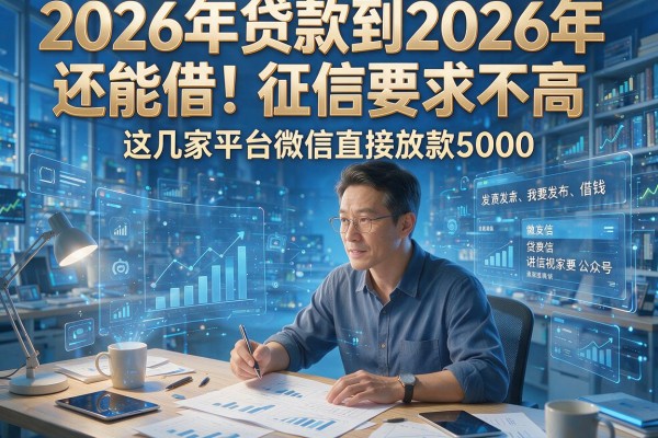 2026年贷款到2026年还能借！征信要求不高，这几家平台微信直接放款5000