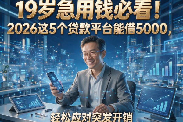 19岁急用钱必看！2026这5个贷款平台能借5000，轻松应对突发开销